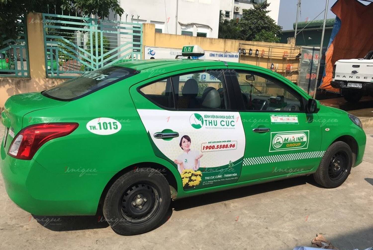 quảng cáo trên taxi