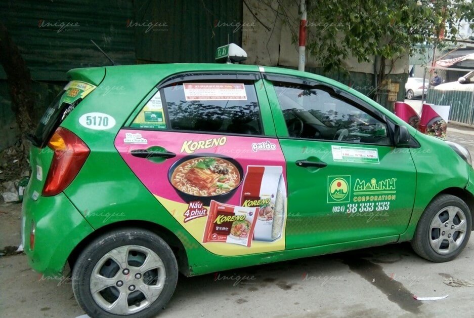 quảng cáo taxi tại tây nguyên